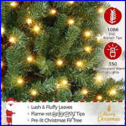 Pre-lit 7.5ft Artificial Christmas Tree Slim Design With Warm White Lights New Pre-lit 7.5ft Artificial Christmas Tree Slim Design With Warm White Lights New