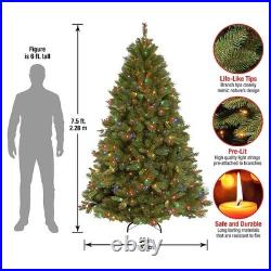 Pre-lit Artificial Christmas Tree Includes Pre-strung Multi-Color Lights an