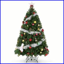 Pre-lit Artificial Christmas Tree with LED Lights Xmas Party Holiday Decoration