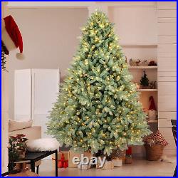 Pre-lit Blue Spruce Artificial Christmas Tree with Warm LED Lights Hinged Design Pre-lit Blue Spruce Artificial Christmas Tree with Warm LED Lights Hinged Design