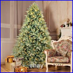 Pre-lit Blue Spruce Artificial Christmas Tree with Warm LED Lights Hinged Design Pre-lit Blue Spruce Artificial Christmas Tree with Warm LED Lights Hinged Design