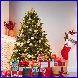 Pre-lit Blue Spruce Artificial Christmas Tree with Warm LED Lights Hinged Design Pre-lit Blue Spruce Artificial Christmas Tree with Warm LED Lights Hinged Design