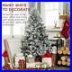 Pre_lit_Snow_Flocked_Artificial_Christmas_Tree_Xmas_with_LED_Lights_01_oum