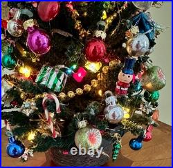Pre-lit Vintage Decorated Table Christmas Tree 18 BYERS' CHOICE SAKS ENHANCED