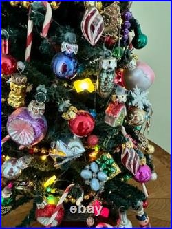 Pre-lit Vintage Decorated Table Christmas Tree 18 BYERS' CHOICE SAKS ENHANCED