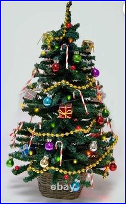 Pre-lit Vintage Decorated Table Christmas Tree 18 BYERS' CHOICE SAKS ENHANCED