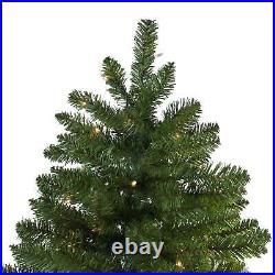 Prelit Artificial Christmas Tree Slim Eastern Pine Clear Lights