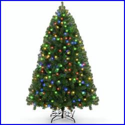 Prelit Artificial Christmas Tree with Lights 6ft/7.5ft Snow Flocked Holiday Xmas