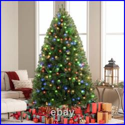Prelit Artificial Christmas Tree with Lights 6ft/7.5ft Snow Flocked Holiday Xmas