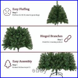 Prelit Artificial Christmas Tree with Lights 6ft/7.5ft Snow Flocked Holiday Xmas