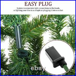 Prelit Artificial Christmas Tree with Lights 6ft/7.5ft Snow Flocked Holiday Xmas