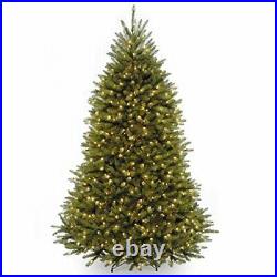 Prelit Artificial Full Christmas Tree Green White Lights Includes Stand 7.5 Feet