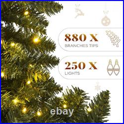 Prelit Christmas Tree 6Ft with Remote, Green Spruce Christmas Tree for Home, Off