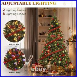 Prelit Christmas Tree 6Ft with Remote, Green Spruce Christmas Tree for Home, Off