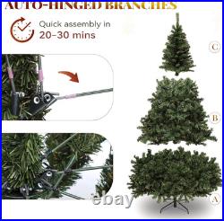 Prelit Christmas Tree 6Ft with Remote, Green Spruce Christmas Tree for Home, Off