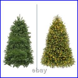 Prelit Christmas Tree Artificial 7.5ft with 2 Color & 11 Light-Modes Sturdy Base