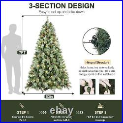 Prelit Christmas Tree with Warm Lights Artificial Xmas Tree Decorations