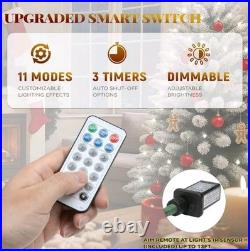 Prelit Snow Flocked Artificial Full Christmas Tree 6ft with Remote Control