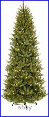 Puleo 7.5' Pre-Lit Slim Fraser Fir Artificial Christmas Tree with 500 Lights
