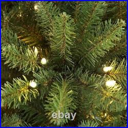 Puleo 7.5' Pre-Lit Slim Fraser Fir Artificial Christmas Tree with 500 Lights