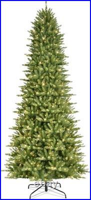 Puleo 9 Ft Pre-lit Artificial Christmas Tree Slim Fraser Fir 800 Clear Lights