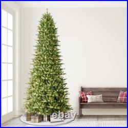 Puleo 9 Ft Pre-lit Artificial Christmas Tree Slim Fraser Fir 800 Clear Lights