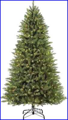 Puleo International 7.5 ft Prelit Fraser Fir Artificial Christmas Tree 600 Light
