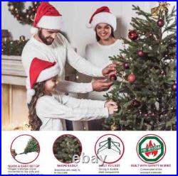 Puleo International 7.5 ft Prelit Fraser Fir Artificial Christmas Tree 600 Light
