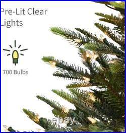 Puleo International 7.5ft Pre-Lit Aspen Fir Artificial Christmas Tree Green Puleo International 7.5ft Pre-Lit Aspen Fir Artificial Christmas Tree Green