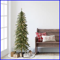Puleo International Pre-Lit 6' Alpine Artificial Christmas Tree with 200 Lights