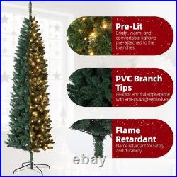 Pull up Christmas Tree Pre Lit with 200 LED Lights 6FT Pop up Christmas Tree USA