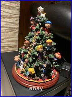 RARE Danbury Mint Peanuts Light Up Christmas Tree Charlie Brown Snoopy