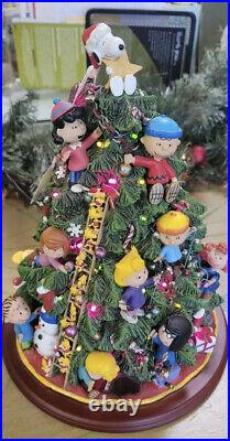 RARE Danbury Mint Peanuts Light Up Christmas Tree Charlie Brown Snoopy