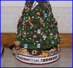 RARE Danbury Mint WASHINGTON REDSKINS NFL Football Lighted Christmas Tree, RARE