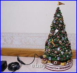 RARE Danbury Mint WASHINGTON REDSKINS NFL Football Lighted Christmas Tree, RARE