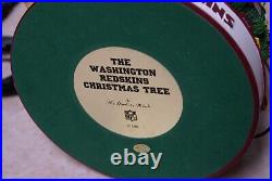 RARE Danbury Mint WASHINGTON REDSKINS NFL Football Lighted Christmas Tree, RARE