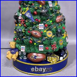 RARE The Danbury Mint Baltimore Ravens Lighted Christmas Tree NFL Football