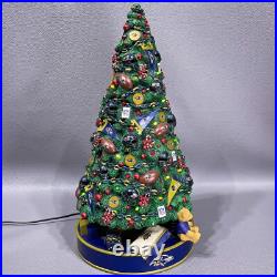 RARE The Danbury Mint Baltimore Ravens Lighted Christmas Tree NFL Football