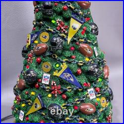 RARE The Danbury Mint Baltimore Ravens Lighted Christmas Tree NFL Football