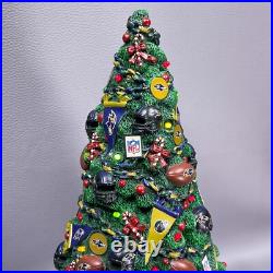 RARE The Danbury Mint Baltimore Ravens Lighted Christmas Tree NFL Football