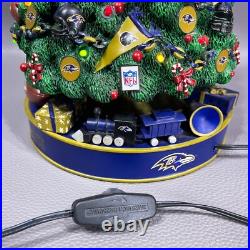 RARE The Danbury Mint Baltimore Ravens Lighted Christmas Tree NFL Football