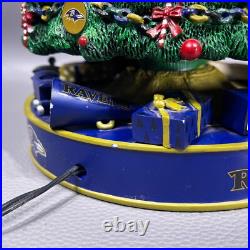 RARE The Danbury Mint Baltimore Ravens Lighted Christmas Tree NFL Football