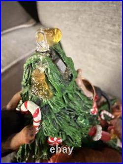 RARE! The Danbury Mint Lighted Dachshund Christmas Tree Figurine WORKS