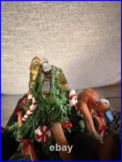 RARE! The Danbury Mint Lighted Dachshund Christmas Tree Figurine WORKS
