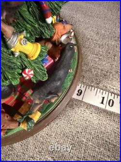 RARE! The Danbury Mint Lighted Dachshund Christmas Tree Figurine WORKS