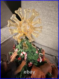 RARE! The Danbury Mint Lighted Dachshund Christmas Tree Figurine WORKS