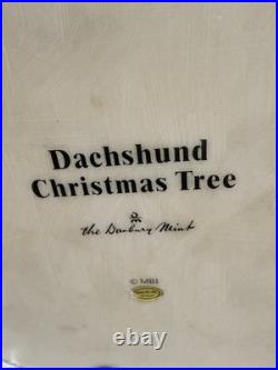 RARE! The Danbury Mint Lighted Dachshund Christmas Tree Figurine WORKS