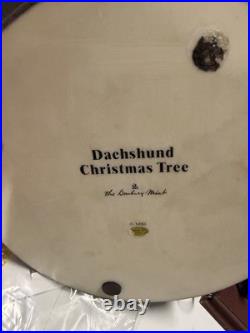RARE! The Danbury Mint Lighted Dachshund Christmas Tree Figurine WORKS