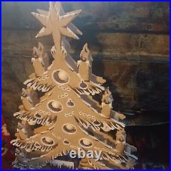 RATAGS HOLTZDESIGN Lighted Christmas Tree Two Sided Decorations Stolpen Germany