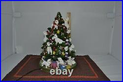 Rare Danbury Westie Christmas Tree Rare Decoration Lighted Dog Tree